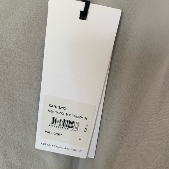 KEEPSAKE the Label Silk High Chance Grey Tunic Shift Mini Dress NWT Size - S - Picture 8 of 10